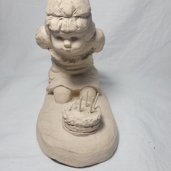 Austin Productions Girl Blowing out Birthday Candles Figurine 1989 Sculpture - Picture 7 of 12